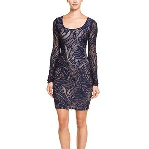 NWT BCBG Maxazria Vivia Imperial Blue Lace Dress